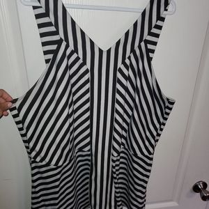 Torrid size 4 striped Peplum tank